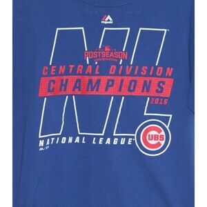 MLB Chicago Cubs Men's Size Large T Shirt 2016 NL Central Division Champions